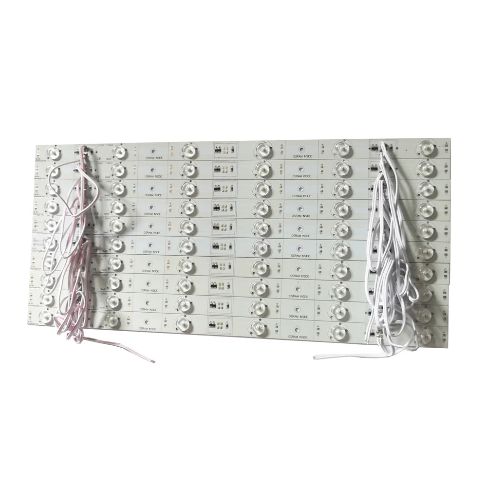 
3years warranty non-waterproof 6-leds 24v 6w 600lm led module for lightbox sign super slim depth is 35mm 10pcs per square meter 