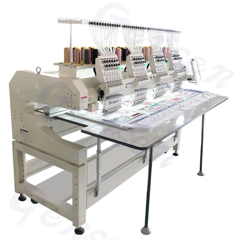 Wholesale Digital Embroidery Machine multifunctional Embroidery Machine flat Tshirt Cap Hat Embroidery Machine 4 heads