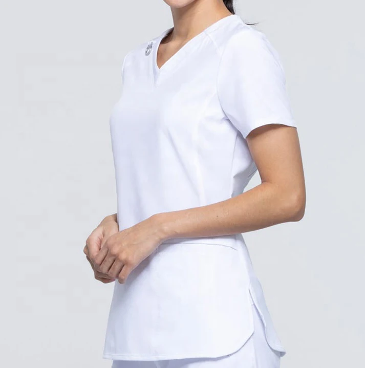 Customize Hight Waisted Work Pants Reusable Suits Jogger Doctor Nurse Scrub Suit Sets Medical Clinic White Hospital Uniforms