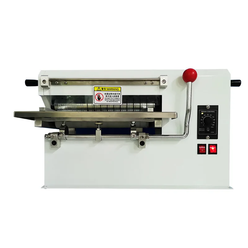 30CM cutting machine for PVC PU leather Foam cotton Soft silicone rubber Crawhide paper division machine