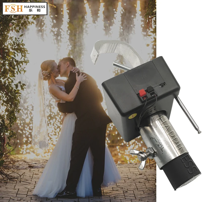 HAPPINESS 3M 30S Remote Cold Pyro Spark Fountain Effect Firework Machine For Concert Special Effects Wedding Decoration