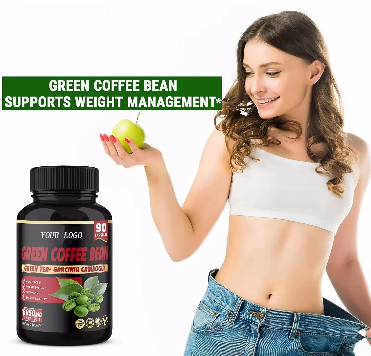 Оптовая Цена 0rganic Коллаген софтгель Ускорение метаболизма зеленый чай капсулы таблетки дополнение