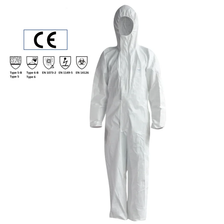 CE Certificate Medical Disposable Protective Clothing Suit Breathable with Hooded and shoes cover
