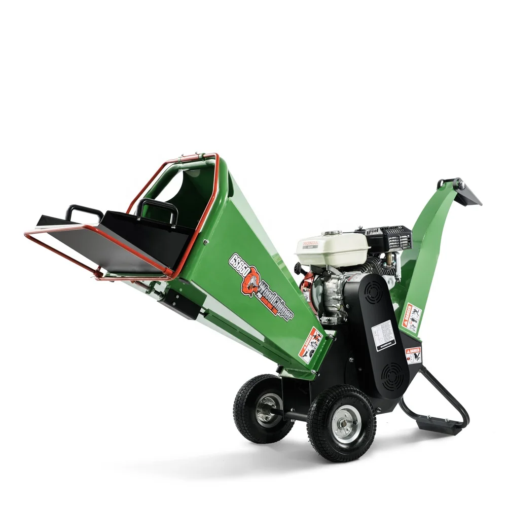4 дюйма Емкость 6.5hp бензиновый двигатель работает woodchipper дробилка для древесных отходов двора