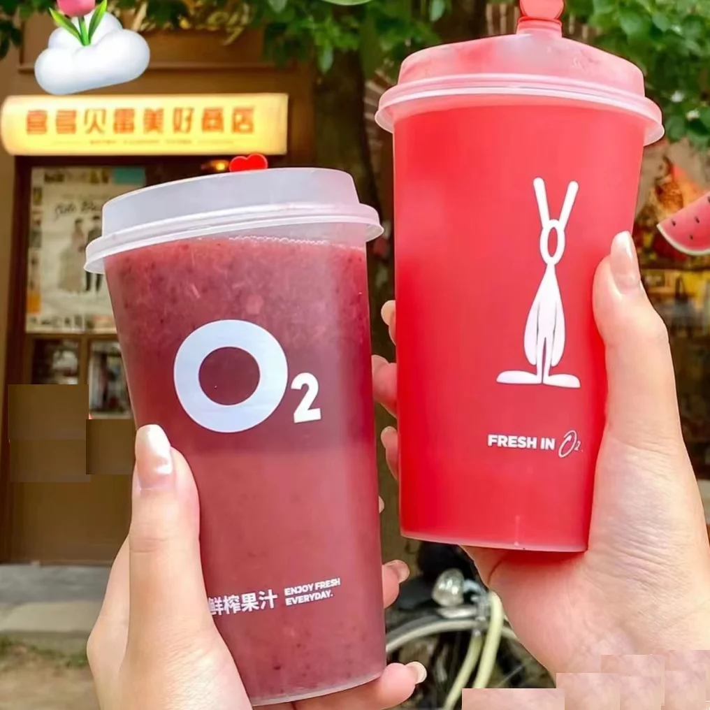 Factory Injection Bubble Tea Cups 90 80 MM PP Disposable Hard Plastic Juice Cups Plastic Milk Tea Cups