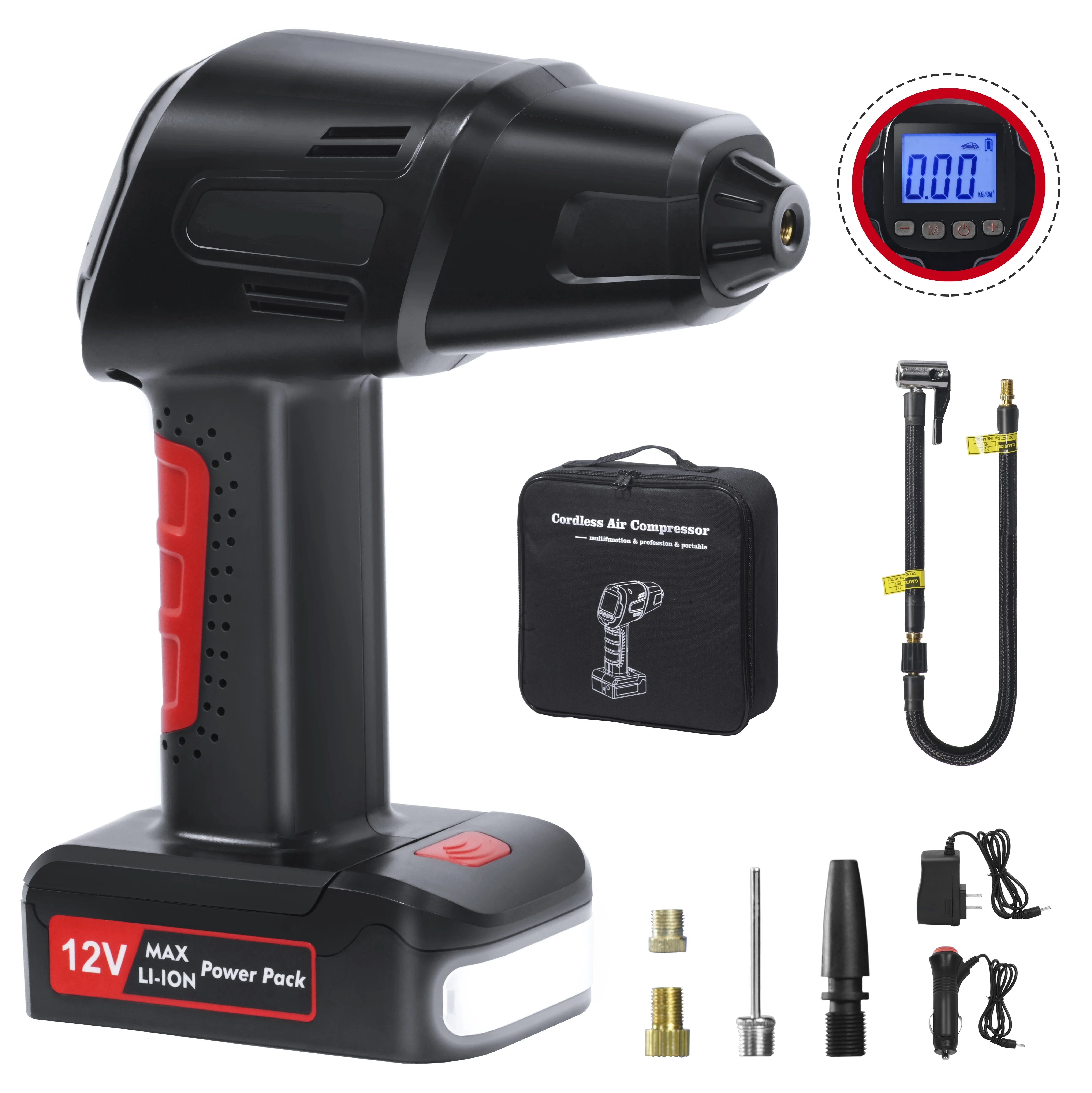 automatic tire inflator air pump for bike 12v portable car auto electric pump emergency tire inflator 150psi