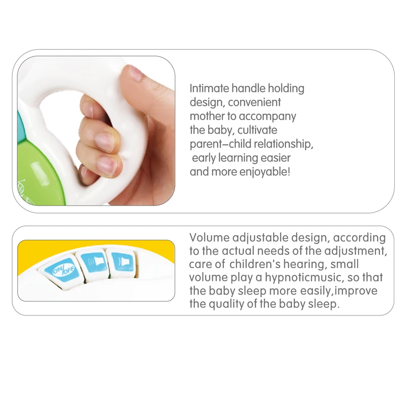 Plastic Toys Education Learning Hanging Toy B/O Musical Crib Mobile Bed Bell Baby Mobile Music Box with Light