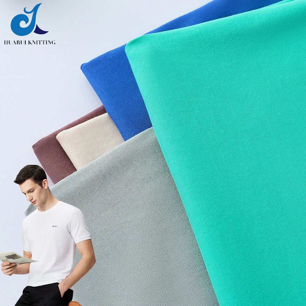 40S custom high quality material yarn dyed Good texture soft feeling  jersey t-shirt fabric double-sided 100% cotton fabric