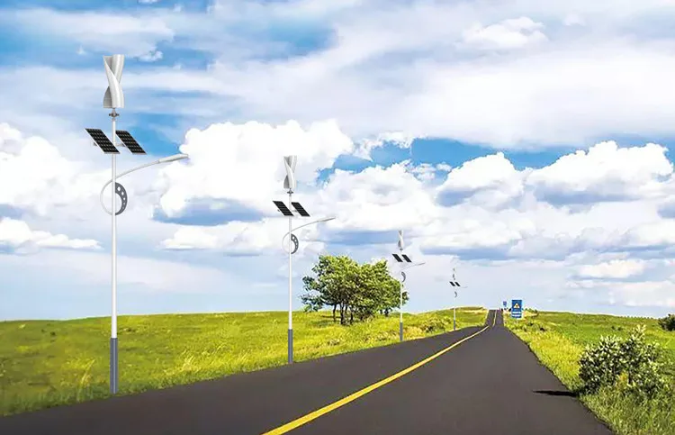 Low start wind speed solar wind street lightings solar panel hybrid power system wind turbine