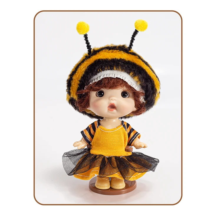 Fashion mini Doll 3D big eyes 4 inch sweet Girl doll toys colorful birthday gift toys pocket doll toys