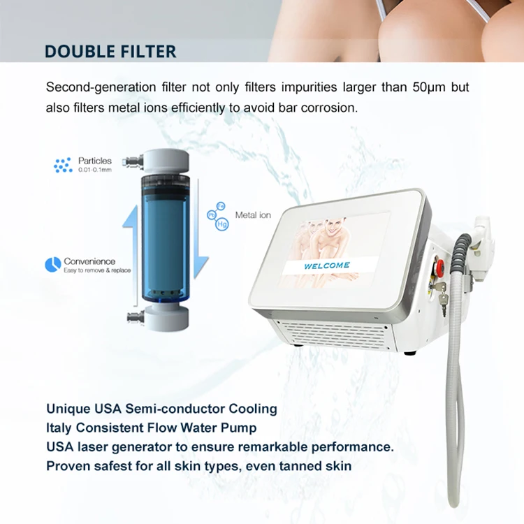 PZ LASER Hair Removal Machine Diode Laser 808nm Lightsheer Diode Ice Laser Hair Removal Germany