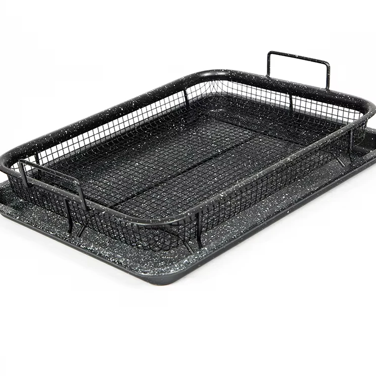 Smartpan Stainless Steel Crisper Tray Basket for Convection Oven, Baking Pan Perfect for the Grill, Dishwasher Safe