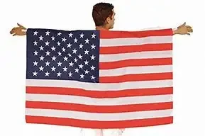 Huiyi promotion 3x5ft screen Printed custom football fan flag cape