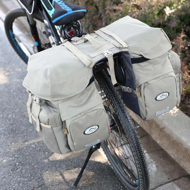 50L Large Capacity Waterproof Bicycle Bag Outdoor Travel Riding Bike Bag Bicycle Rear Seat Bag Cycling Equipment