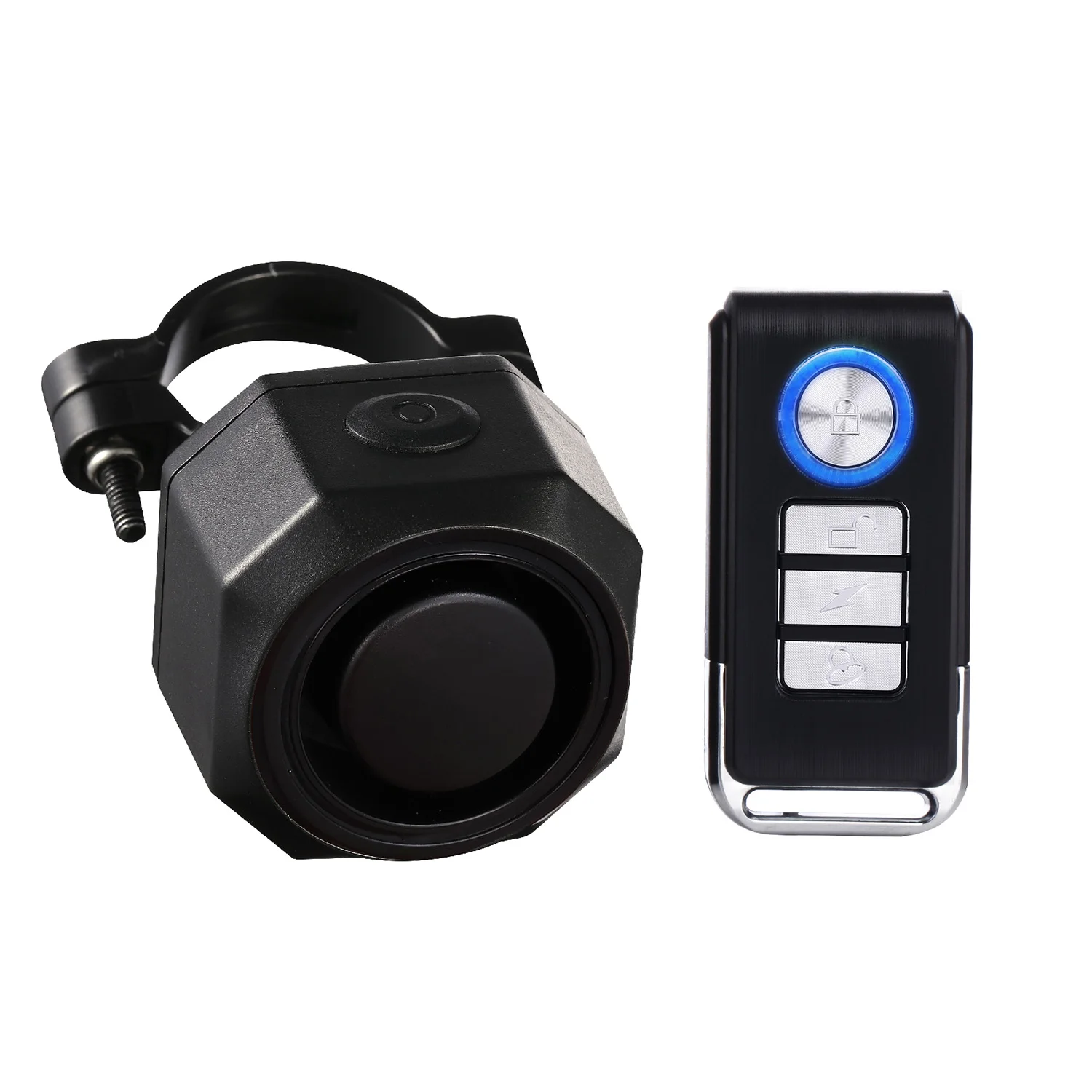 USB Rechargeable Bike Alarm with Remote 110dB Loud Volume Adjustable Wireless Vehicle Security Alarm System Anti Theft Vibration