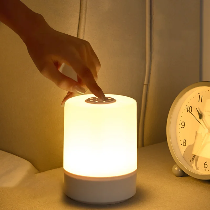 Touch Sensor Bedside Lamp Smart LED Table Lamp Portable Atmosphere Lighting Dimmable RGB led desk lamp night light