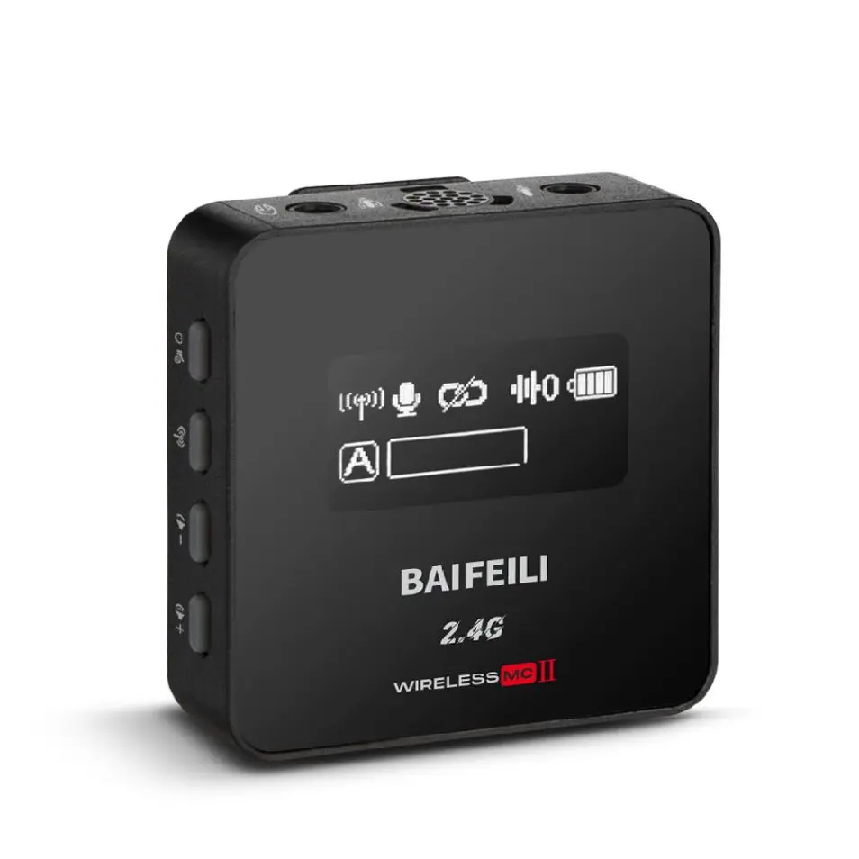 BAIFEILI Wireless Lavalier Microphone 2.4G Rechargeable Wireless wifi Microphone Interview Mike