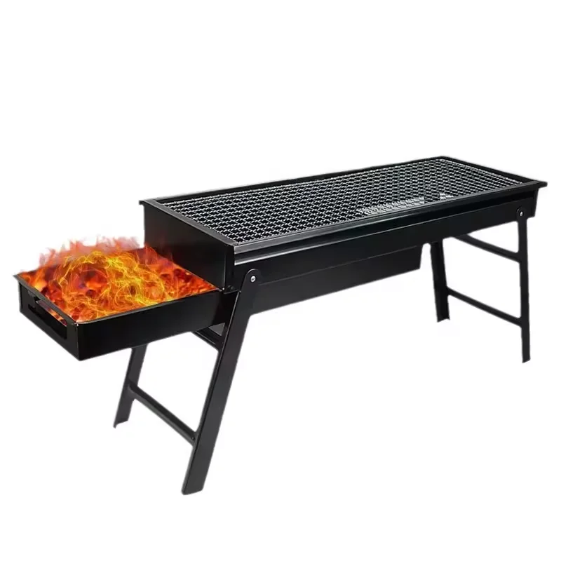 Lar Outdoor Portable Folding Camp Stove Easily Cleaned Carbon BBQ Grill Oven for Camping for Outdoor Activities