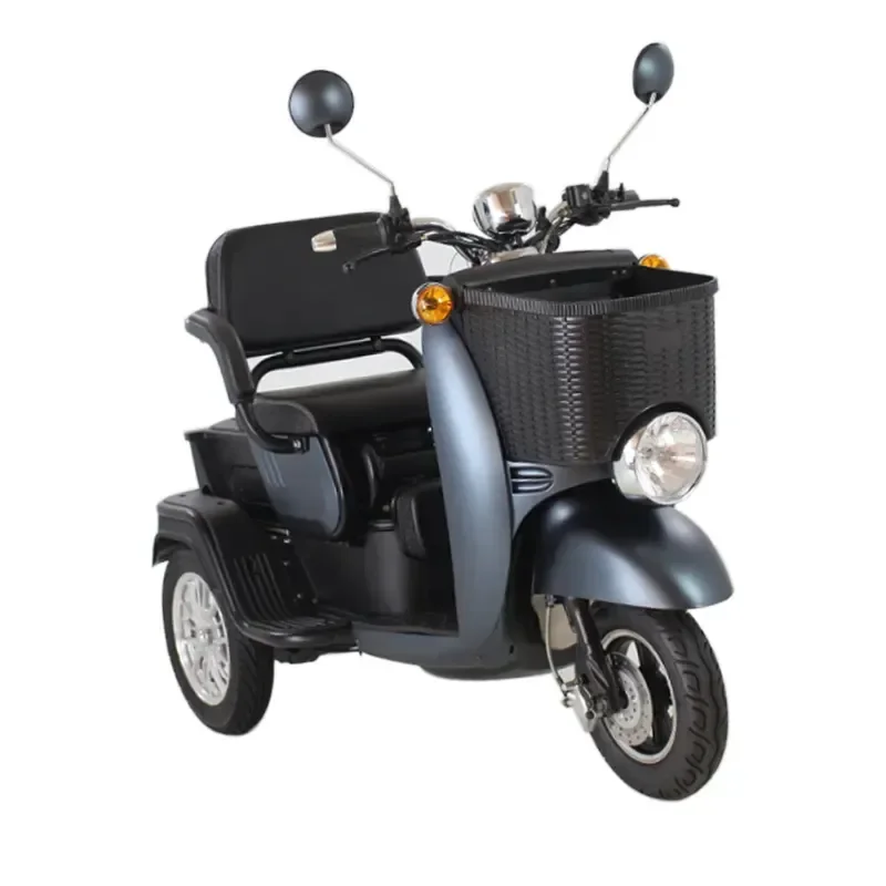 Awesome 500W 3-Wheel Electric Moped Scooter Adults Unisex Mobility Tricycles CE Certification Open Body 48V 3.0-8 City Cargo Use