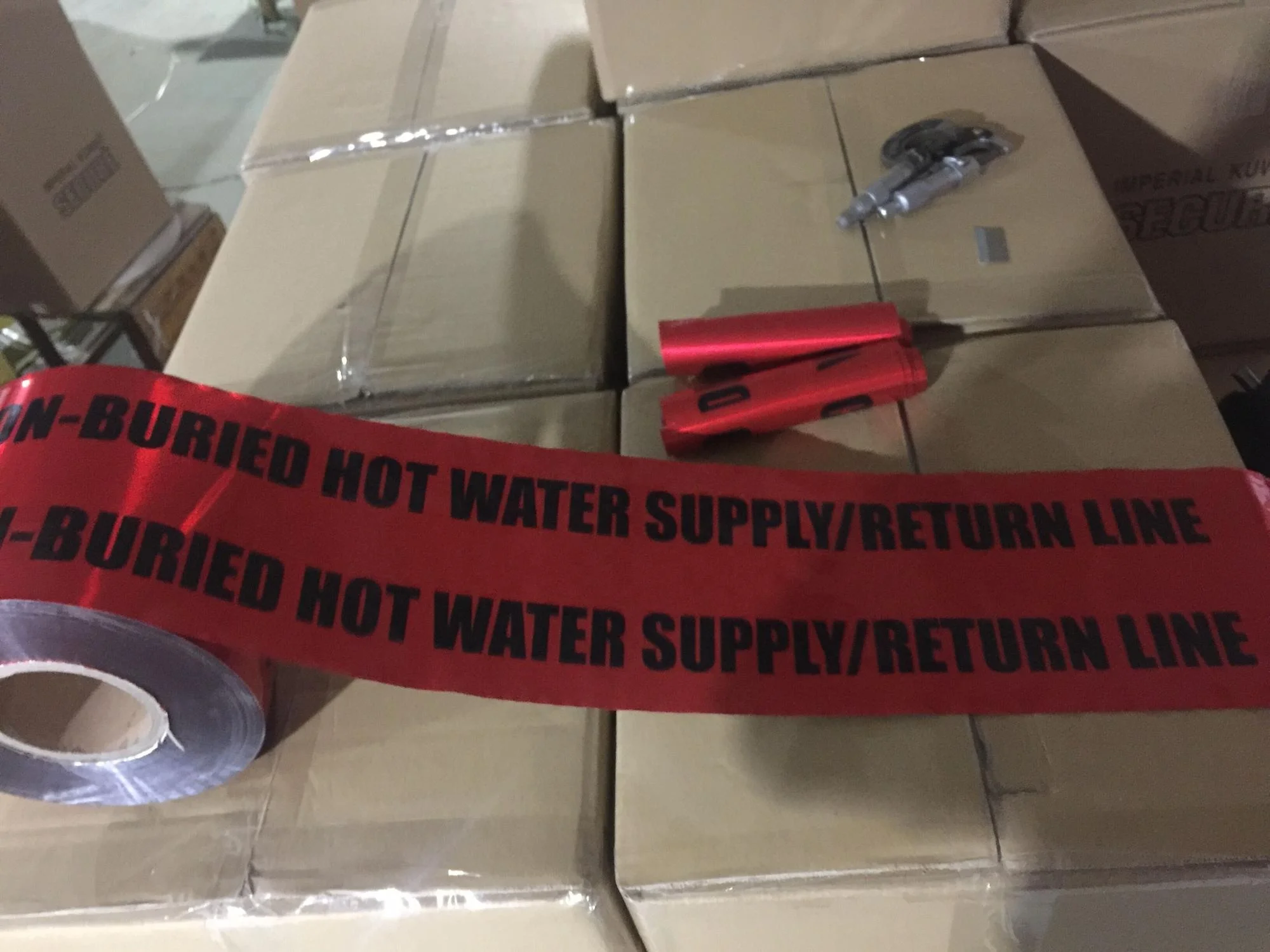 Underground utility protection Fiber Optic Cable Below Tape Aluminium Foil safety warning Tape marking