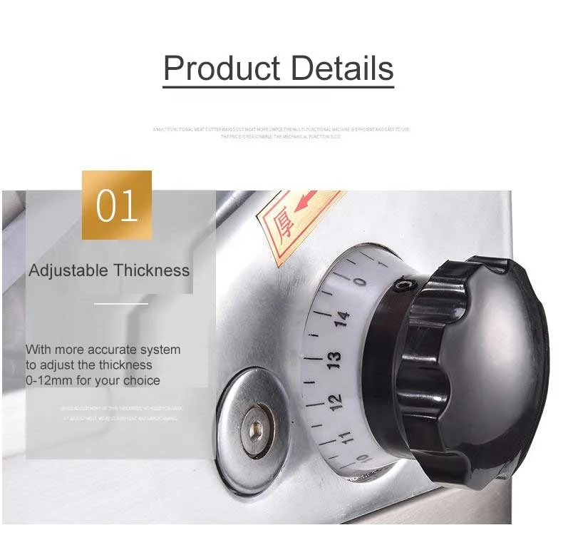 factory outlet 12inch fully automatic electric frozen meat  slicer ham and cheese sliders