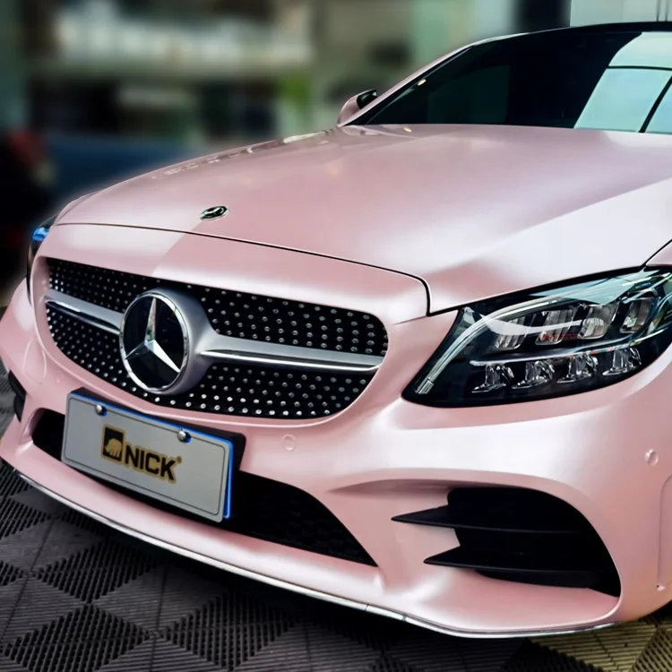 2022 Latest Car Vinyl Wrap Electro-optical Metal Cherry Pink Color Wrap Film Car Coating Car Wrap Vinyl Film