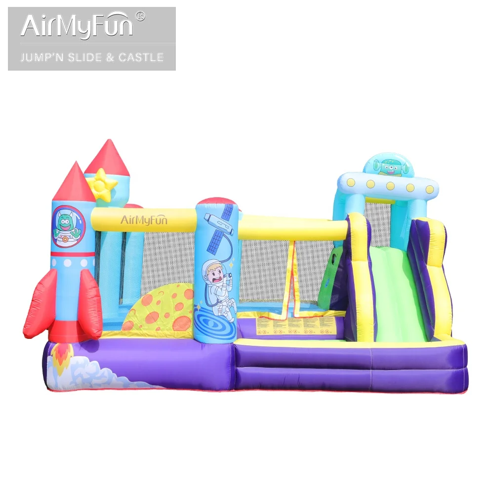 AirMyFun Inflatable Bouncer with Slide   Kids Inflatable Bouncy house Jumping Slide Big Inflatable Play House for Kids Outdoor