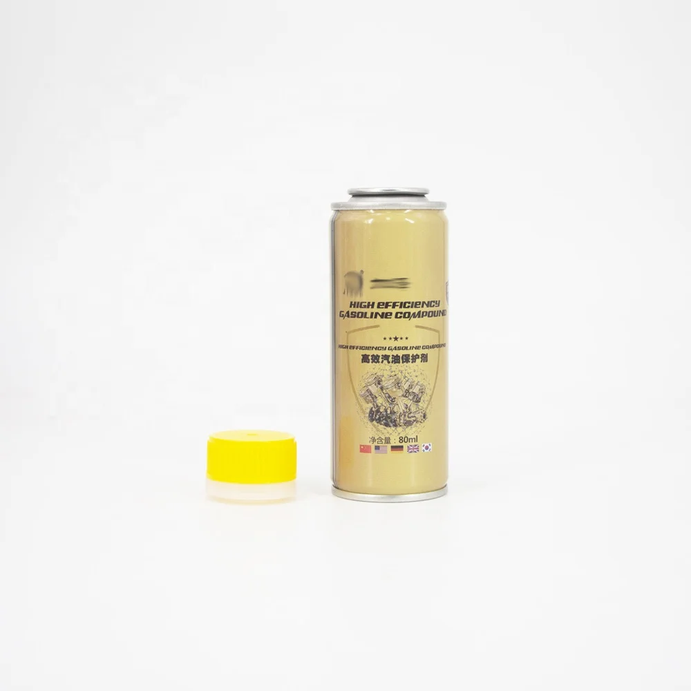 Metal tin can empty tinplate aerosol cans lubricant packaging fuel additive container