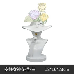2022 New design  nordic elegant women shape vase decorative living room Office  resin  vase flowers