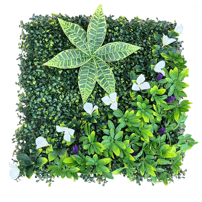 50*50cm Artificial Plant Wall Panels Lawn Plastic Hanging Artificial Grass Wall for Interior Wall Decoration