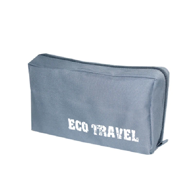Private label cosmetic storage bag sustainable RPET fabric Men Travel Pouch