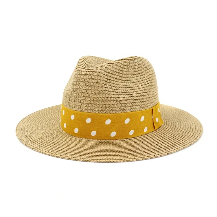 Оптовая продажа, Женская пляжная соломенная шляпа в британском стиле с широкими полями