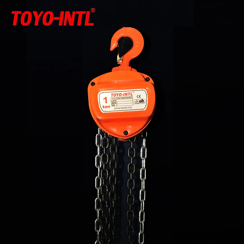 TOYO-INTL 1 ton 2 ton 3 ton 5 ton chain pulley block CK type manual chain hoist