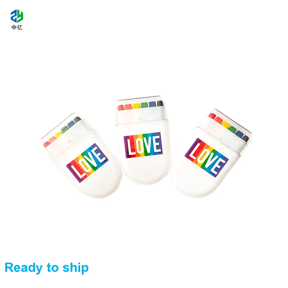 
Wholesale Non-toxic Face Paint Rainbow Colors safe Body Paint Hot sale 6 Pride Coloured Body Art Rainbow Face Paint 