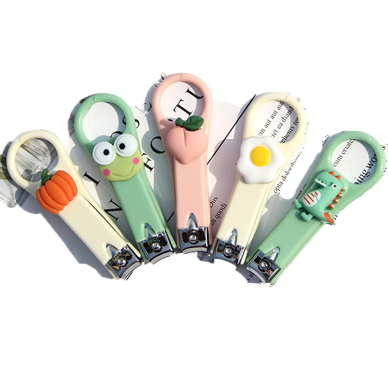 Kid Gifts Cartoon Folding Nail Cutter Cute Fruit Animal Adult Anti-splash Manicure Trimmer Portable Nail Clippers