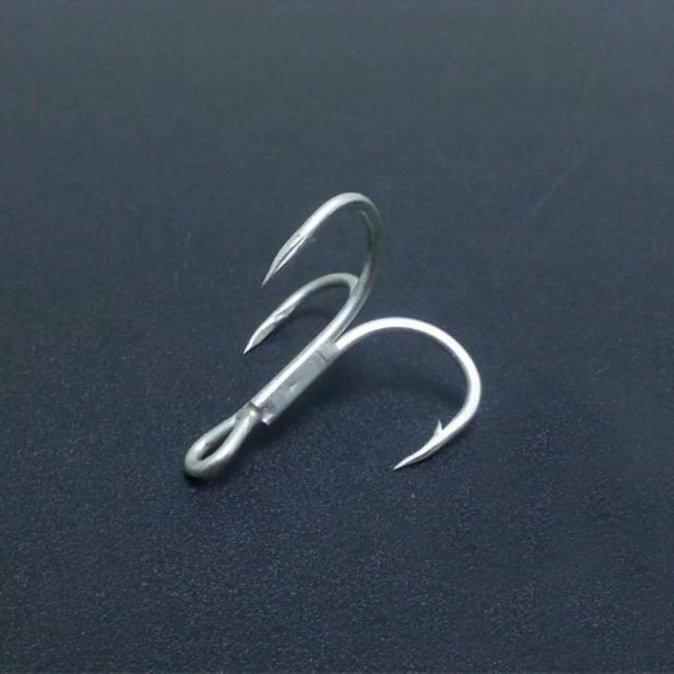 TEASER ST46 1000pcs 3X Barbed three anchor Hard lure hook Saltwater Jigging Stinger hook Assist Treble Fishing Hooks