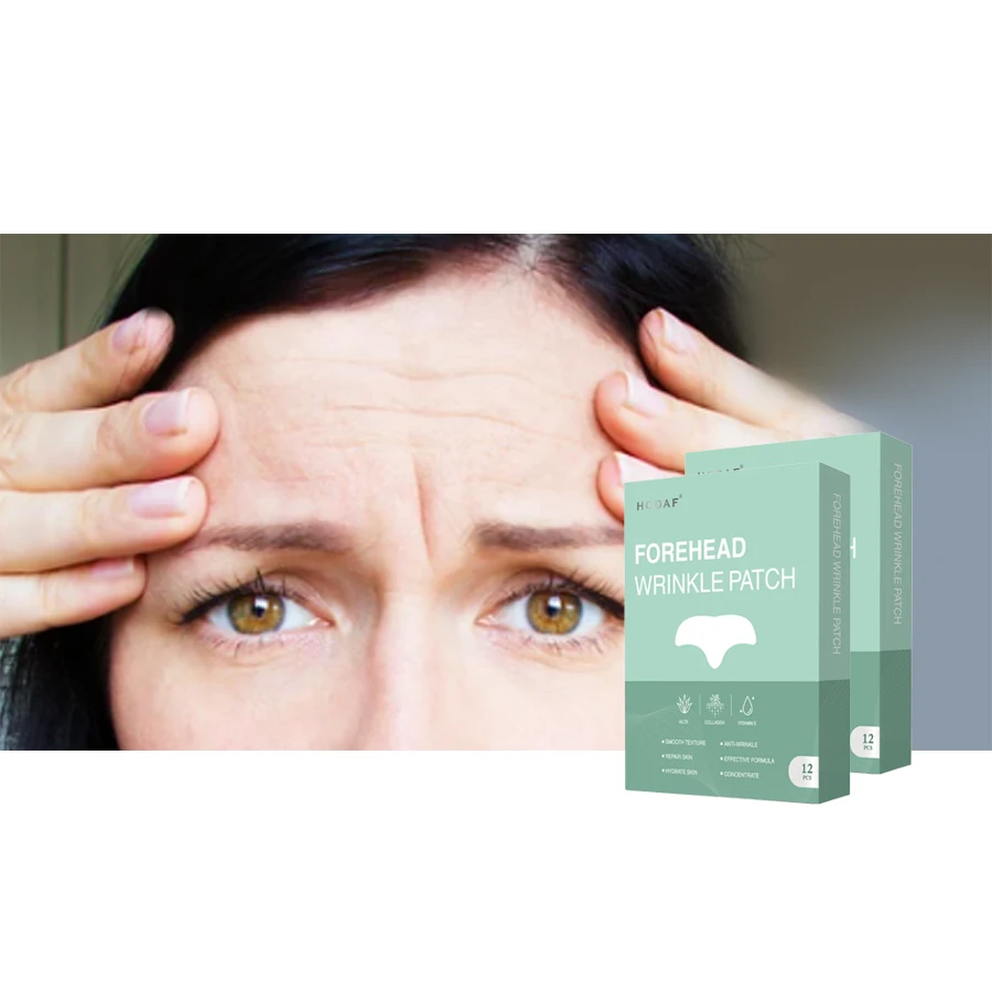 forehead wrinkles patches hydrogel with Aloe, Collagen, and Vitamin E | Face Tape for Wrinkles, White mask for wrinkles