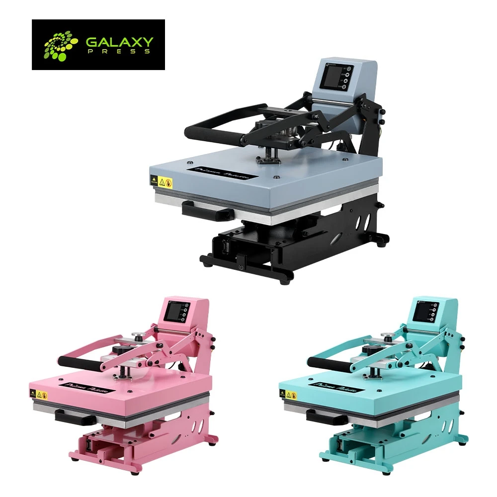 Galaxy Wholesale Hobby Press Gs-804 Flat Heat Press Transfer Machine Ramlock Ramspin Automatique Heat Press 16X20 For T-Shirt A3
