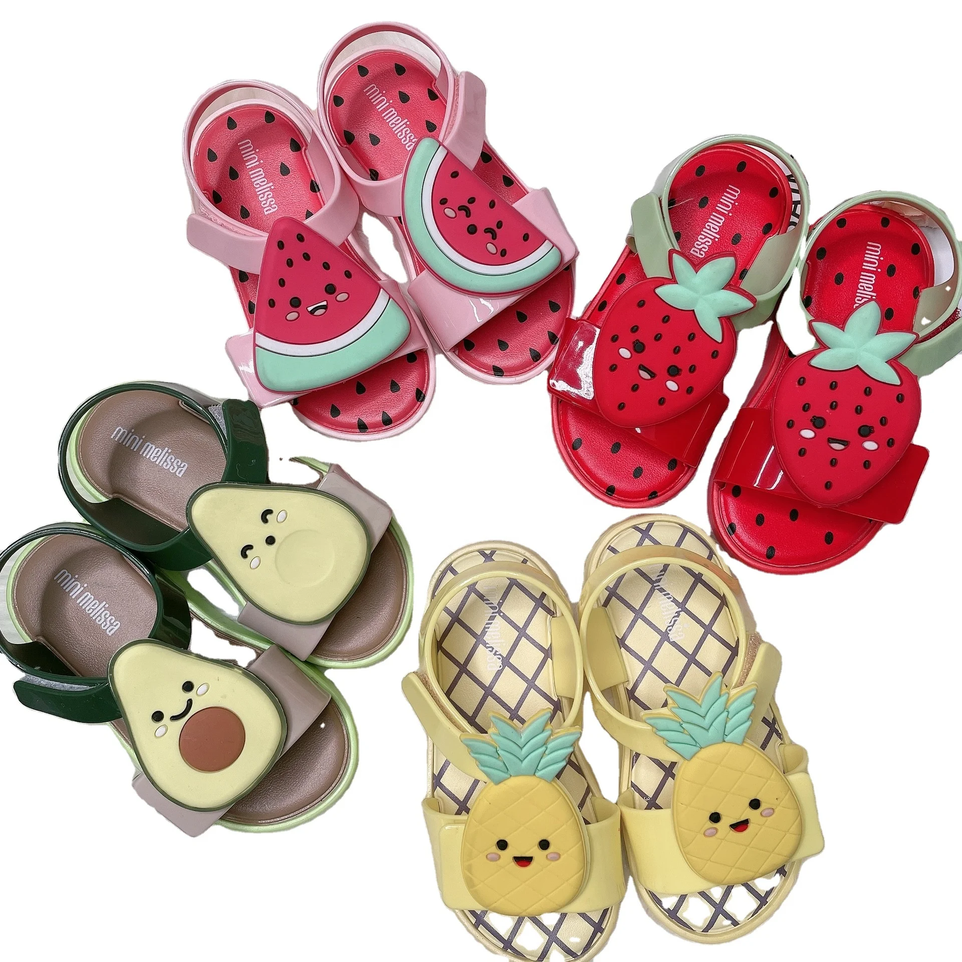 Новые высококачественные летние детские сандалии пляжные сандалии детские сандалии с фруктами