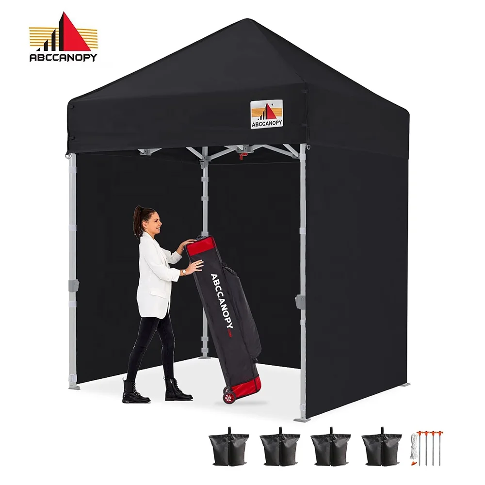 ABCCANOPY Tonnelle /Tente /Barnum 1 5x1 5 м Avec 3 Cloisons Amovibles Noir Chapiteau Pliant стойка для загона