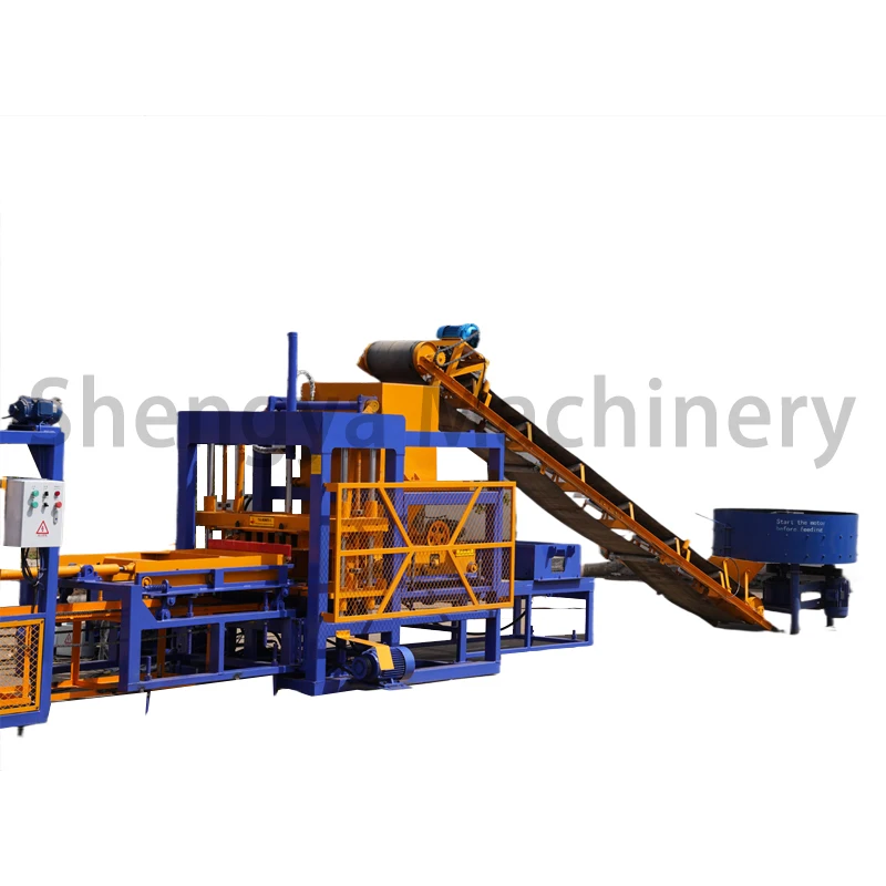 China shengya QT4-15D fully automatic block maker solid cement brick making machinery for sale