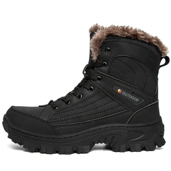 New Arrival Genuine Leather Waterproof Outdoor Mountain Climbing Winter High Top Boots Hiking Shoes For Men