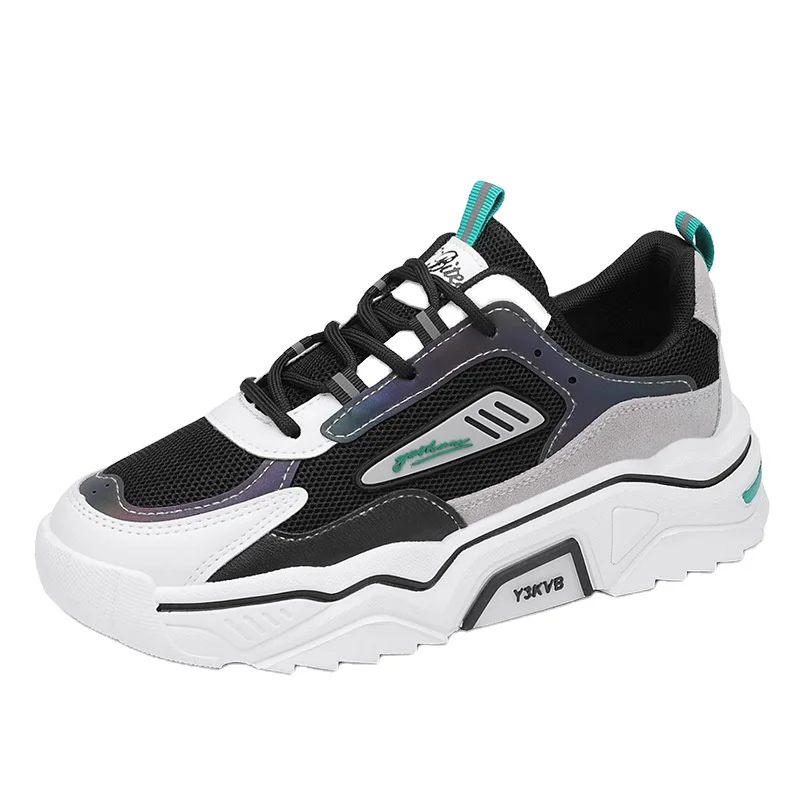 2024 мужские летние кроссовки для бега дышащая сетчатая ткань Водонепроницаемая круглая стильная повседневная Молодежная Спортивная обувь с резиновой стелькой