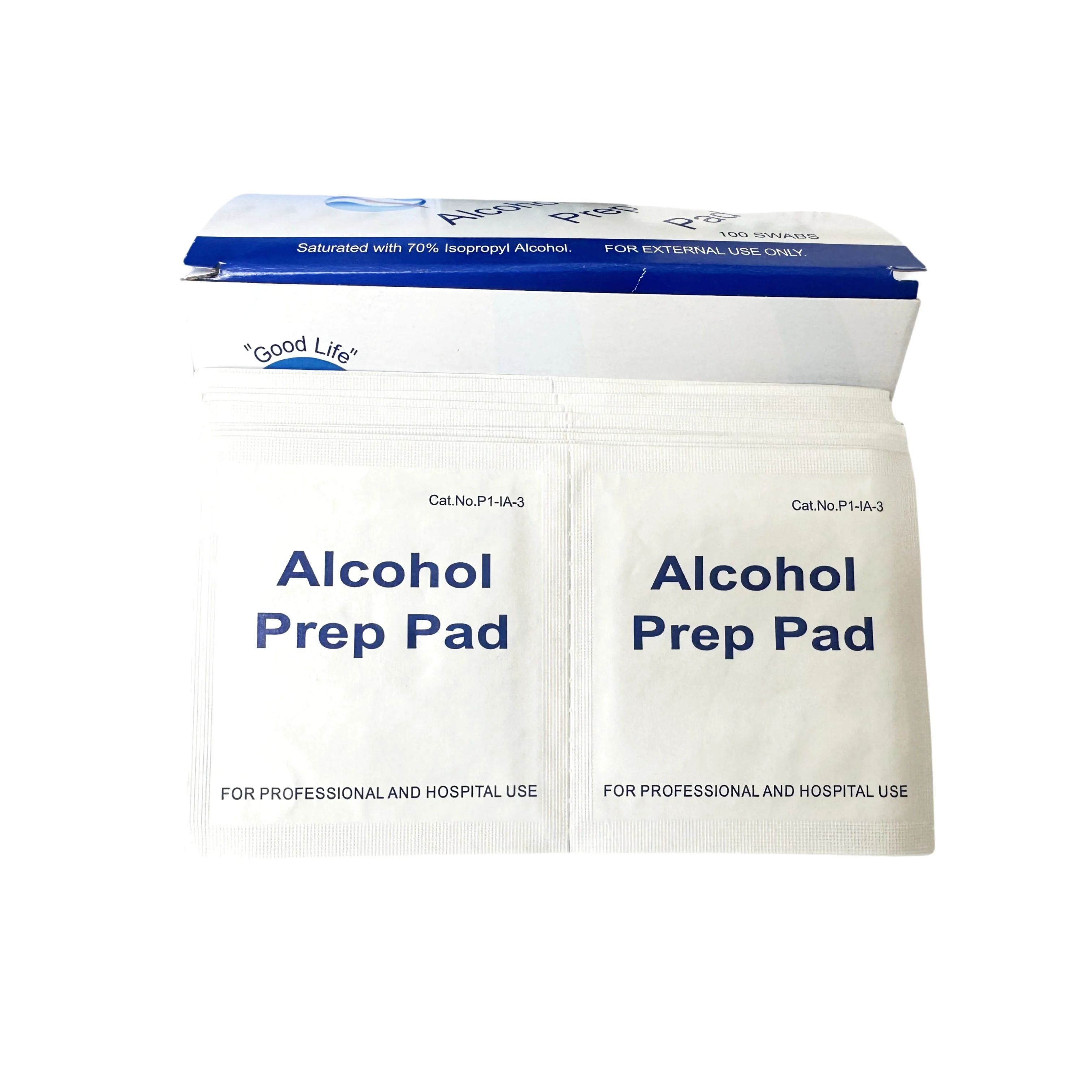 CE/ISO Disposable 70% Isopropyl Alcohol Prep Pads for Clean Skin 100PCS per Box OEM