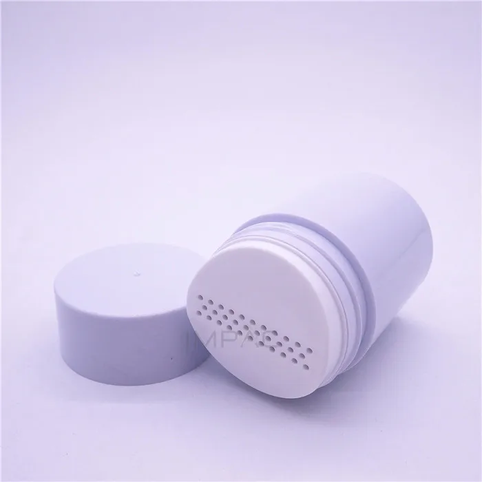 custom small baby talc powder bottle sifter top plastic deodorant powder bottle 100ml