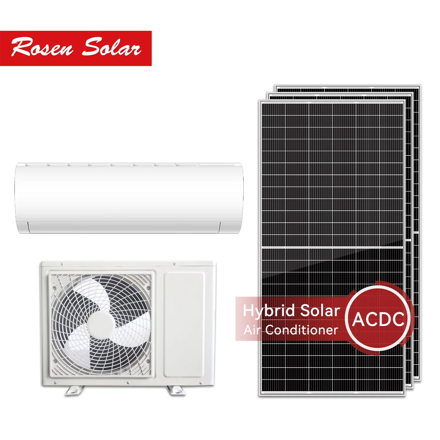 China Top 3 1.5 Ton 3 Star Inverter Solar Energy Powered Air Conditioner 18000Btu 2HP Split Ac Unit Price