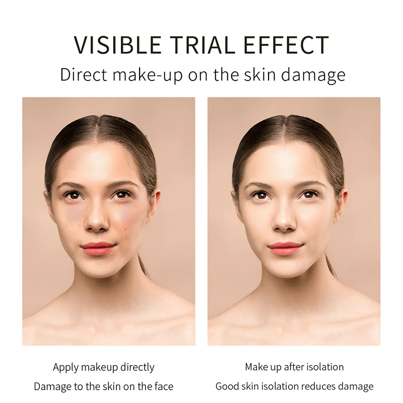 JOMTAM SADOER OEM Private Label Waterproof Foundation Tricolor rainbow Oil Control Whitening SPF50 Makeup Base