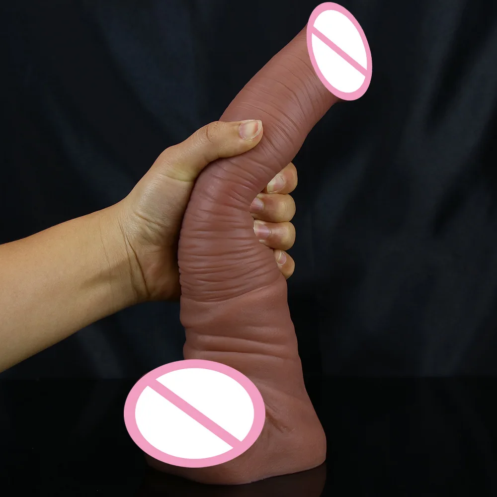 11 INCH Liquid Silicone Simulated Elephant Trunk Shaped Penis Realistic Dick Big Dildo Giant Masturbation Animal Dildo Sex Toys