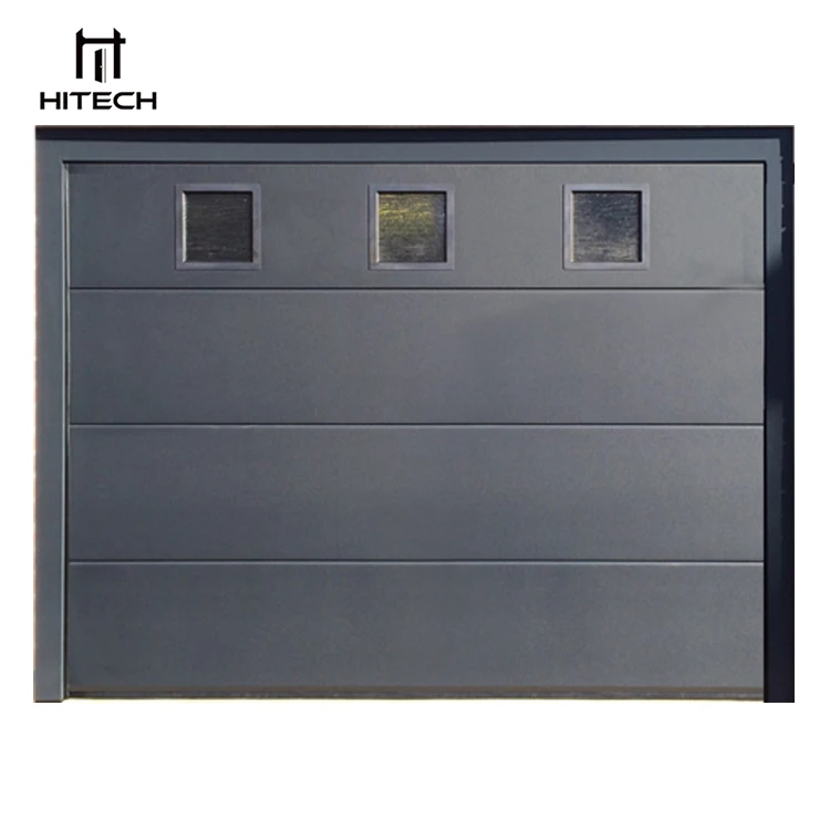 Hitech Automatic Aluminum Alloy Flat Panel Sectional Remote Control Garage Door Price