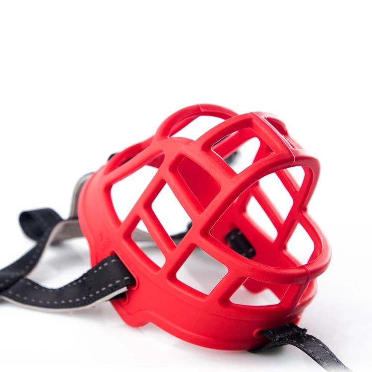 Soft Rubber Basket Muzzle Cage Muzzle Adjustable Anti Bite Dog Silicone Muzzle Safety Mask